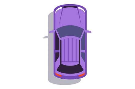 Violet car top view. Big family auto, a Transportation Photo by YummyBuum