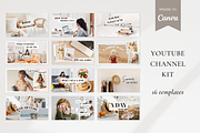 YouTube Channel Branding Kit, a Social Media Template by ShopRShop (Thumbnail 1 of 6)
