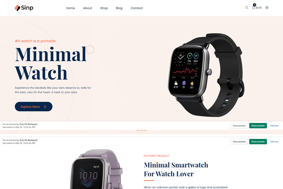 Single Product Ecommerce Template, a Bootstrap Template by HasThemes (Photo 5 of 5)