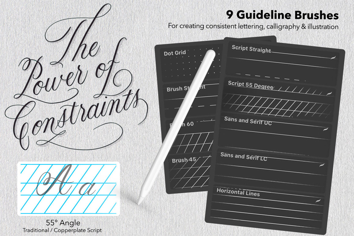 Essentials for Calligraphy-Procreate, a Brush Add-On by iPad Calligraphy (Photo 12 of 16)