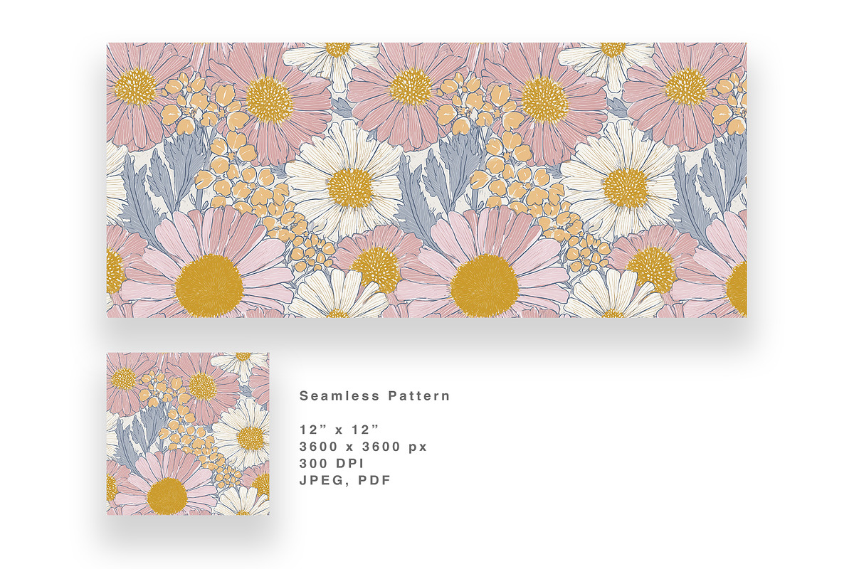 6 Seamless Pattern: Daisy, a Pattern Graphic by StudioCitra (Photo 10 of 10)