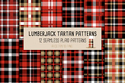 12 Lumberjack Tartan Patterns, a Background Graphic by Fendell Projects (Thumbnail 2 of 5)