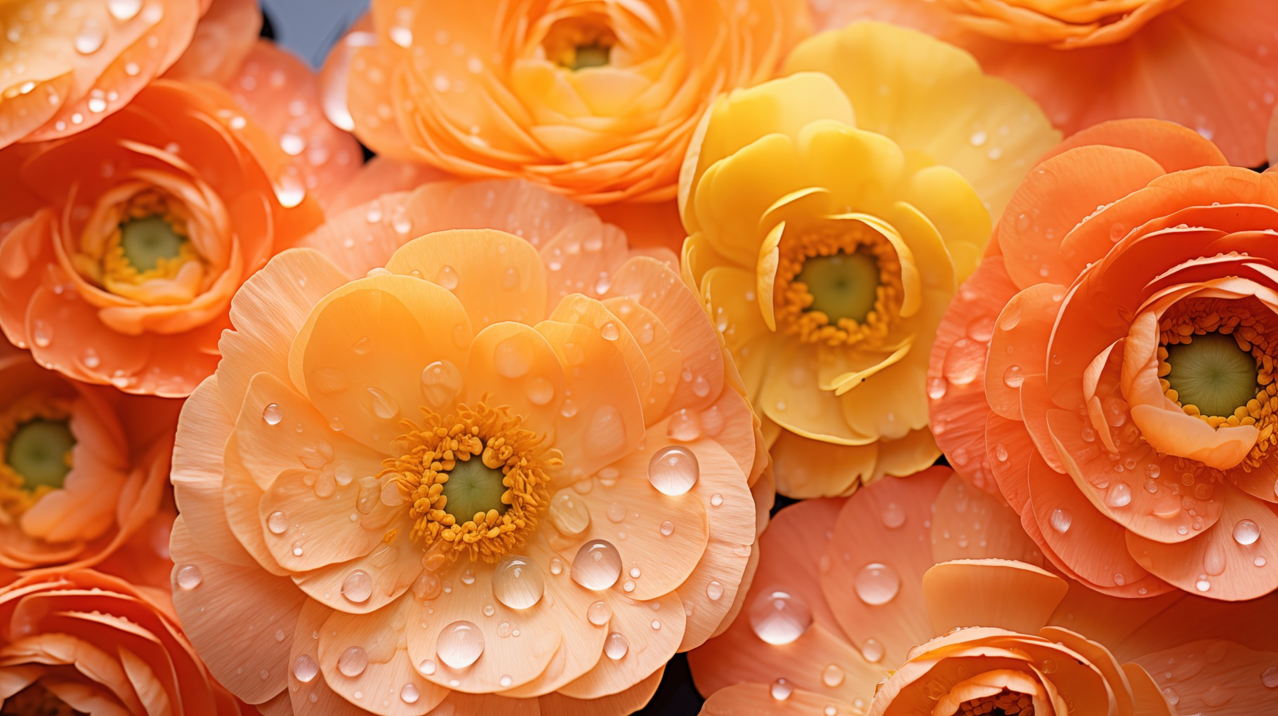 Many Ranunculus flowers bouquet wall, a Nature Photo by Textures ...