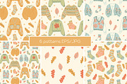Autumn Knitwear Vector Clipart, a Seasonal Illustration by Carpet Tapete Pretzel (Thumbnail 2 of 5)