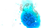 №7 Illustration with animal elephant, a Decorative Illustration by Rasveta (Thumbnail 1 of 2)