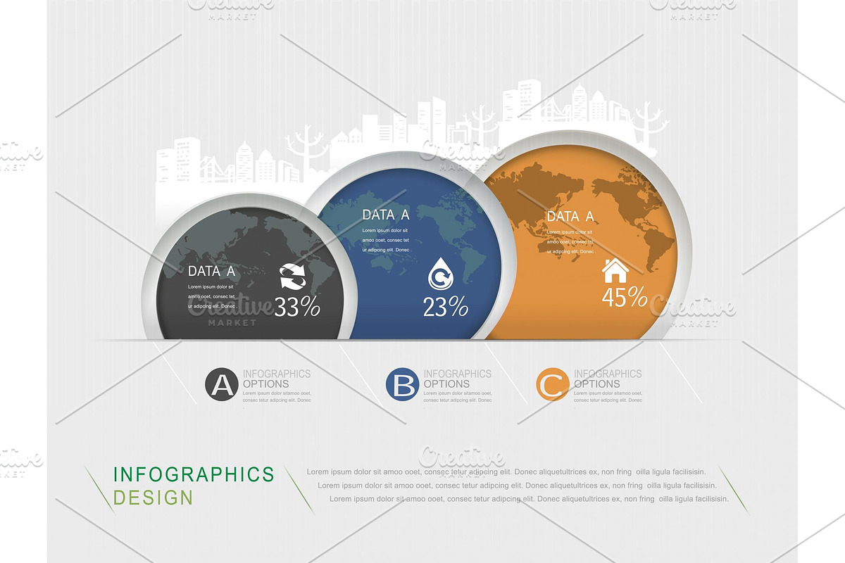 Abstract Circle Label Infographic, a Presentation Template by TotallypicRF
