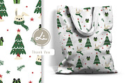 playful christmas pattern with bunny, a Pattern Graphic by lindoet23 (Thumbnail 2 of 3)