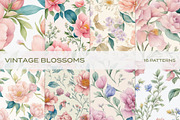 Vintage Blossoms - Floral Patterns, a Pattern Graphic by LuOtero (Thumbnail 6 of 6)
