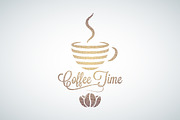 Coffee Cup Logo, Beans Texture, a Branding & Logo Template by PushLogo (Thumbnail 3 of 3)