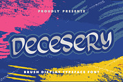 Decesery - Brush Display Font, a Handwritten Font by Bayuktx (Thumbnail 1 of 8)