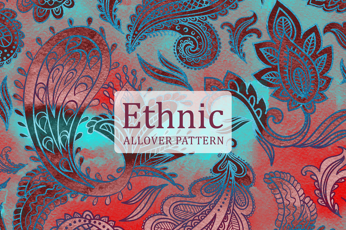 Boho Floral & Ethnic Pattern Bundle, a Pattern Graphic by Gullenda (Photo 1 of 6)