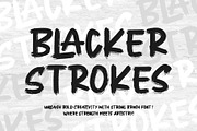 Blacker Strokes, a Handwritten Font by Letterara (Thumbnail 1 of 12)
