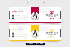 Email Signature Template Vector