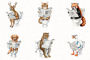 Quirky Animals Sublimation Clipart, an Illustration by OK Design (Thumbnail 2 of 5)