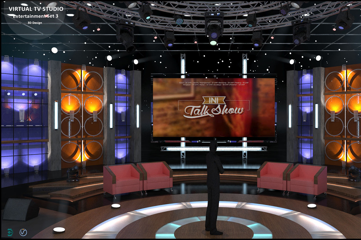 TV Studio Entertainment Set 3, a Furniture 3D Model by akerStudio (Photo 10 of 22)