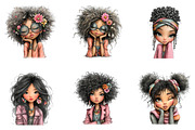 Spring Black Woman Clipart, an Illustration by CreationArt (Thumbnail 7 of 7)