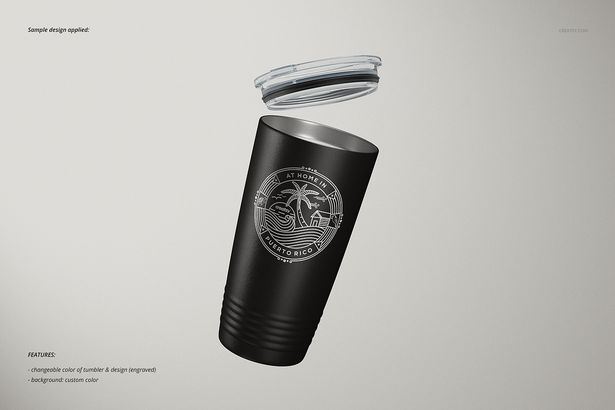 20oz Stainless Steel Tumbler Mockup, a Cups & Container Mockup by creatsy5 (Photo 7 of 17)