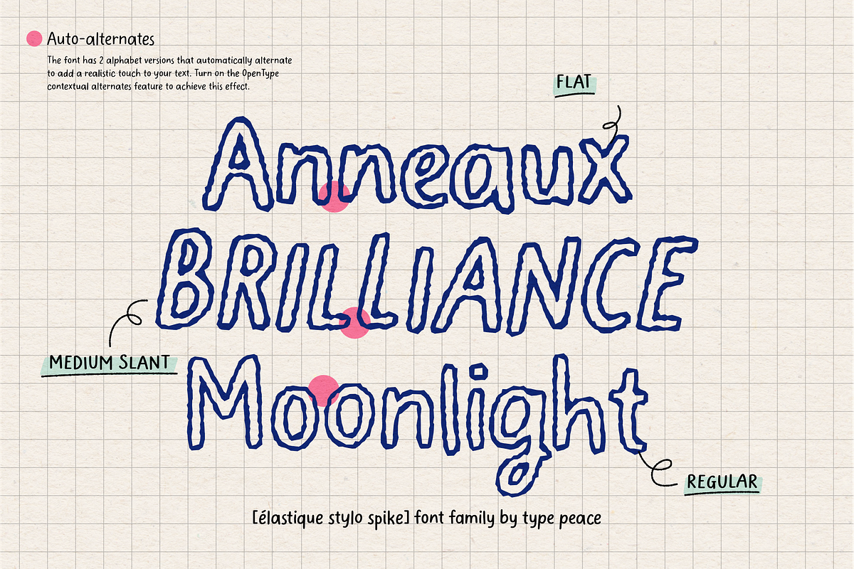 Elastique Stylo Spike - Outline Font, a Slab Serif Font by type peace (Photo 2 of 14)