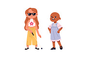 Diverse kids with disabilities set, a Person Illustration by PaperTrident (Thumbnail 6 of 10)