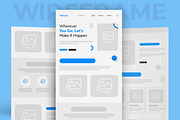 Wireframe Landing Page Layout, a Landing Page Template by ContestDesign (Thumbnail 1 of 6)