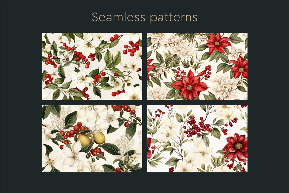 Christmas Patterns & Motifs, a Pattern Graphic by PREMIUMVECTOR (Photo 6 of 8)