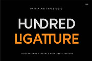 Hundred Ligatture Logo Font, a Sans Serif Font by Patria Ari (P4tcreativa) (Thumbnail 1 of 9)