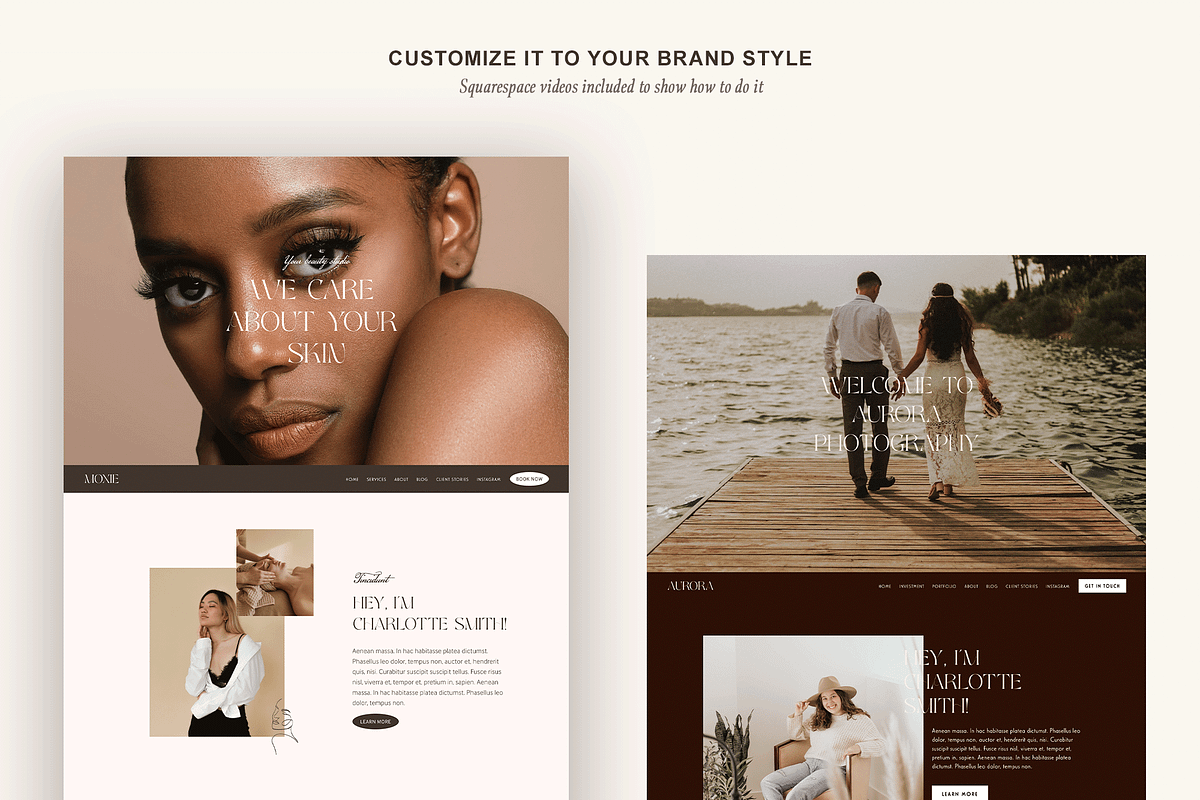 Spa Salon Squarespace 7.1 Template, a Websites & App Template by Kseniia_Design (Photo 3 of 9)