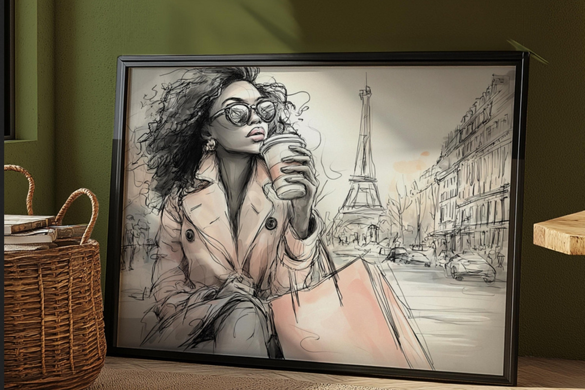 Paris Chic African American Wall Art, a Decorative Illustration by PrintablesByFranklyn (Photo 8 of 11)