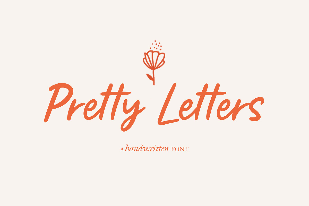 Pretty Letters / handwritten font, a Handwritten Font by supfonts (Photo 1 of 10)