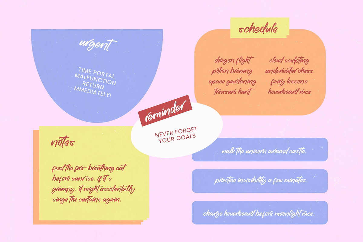 Back Tactical Sticky Notes, a Script Font by Letterena Studios Script (Photo 8 of 15)
