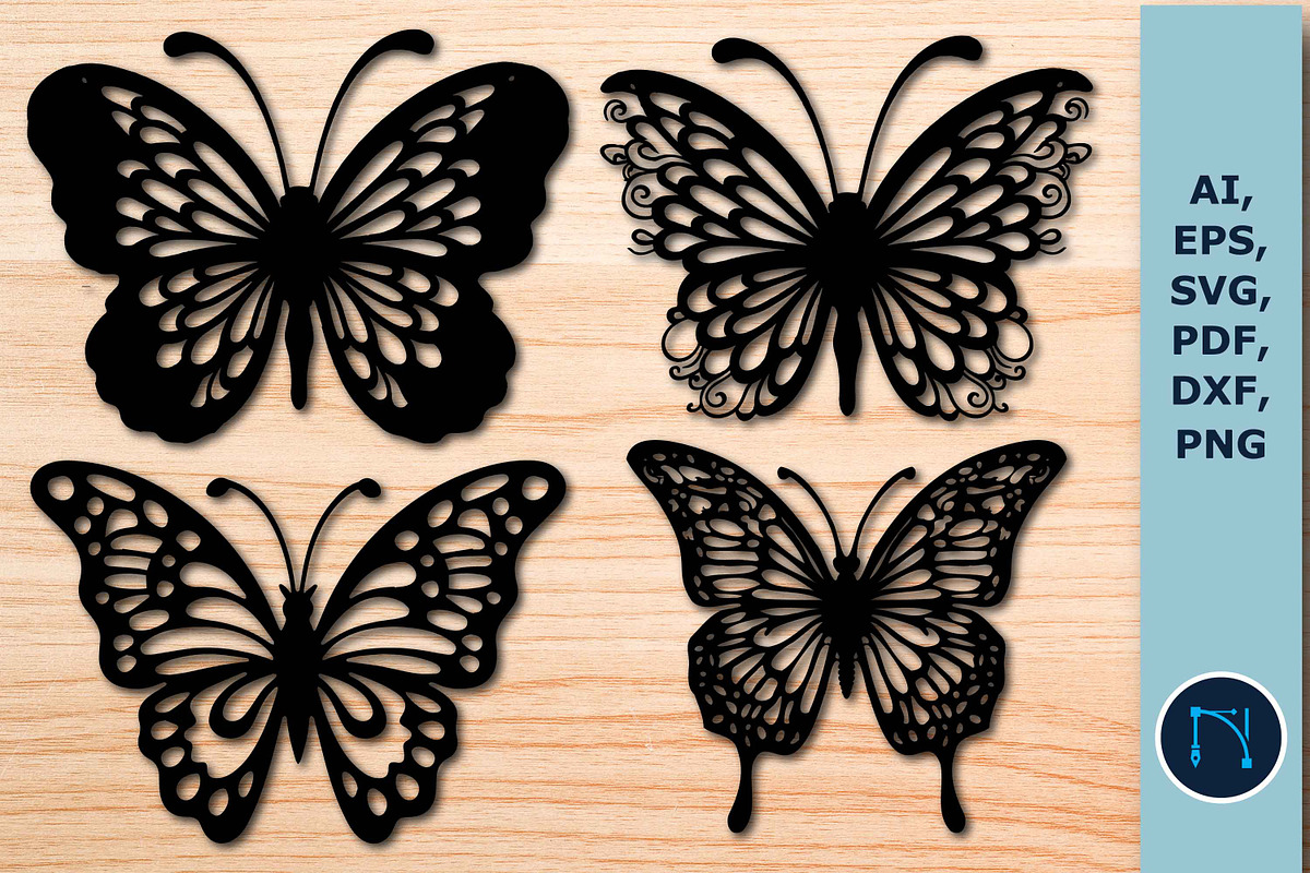 Papercut Butterfly Decor SVG bundle, a Graphic by NGISED
