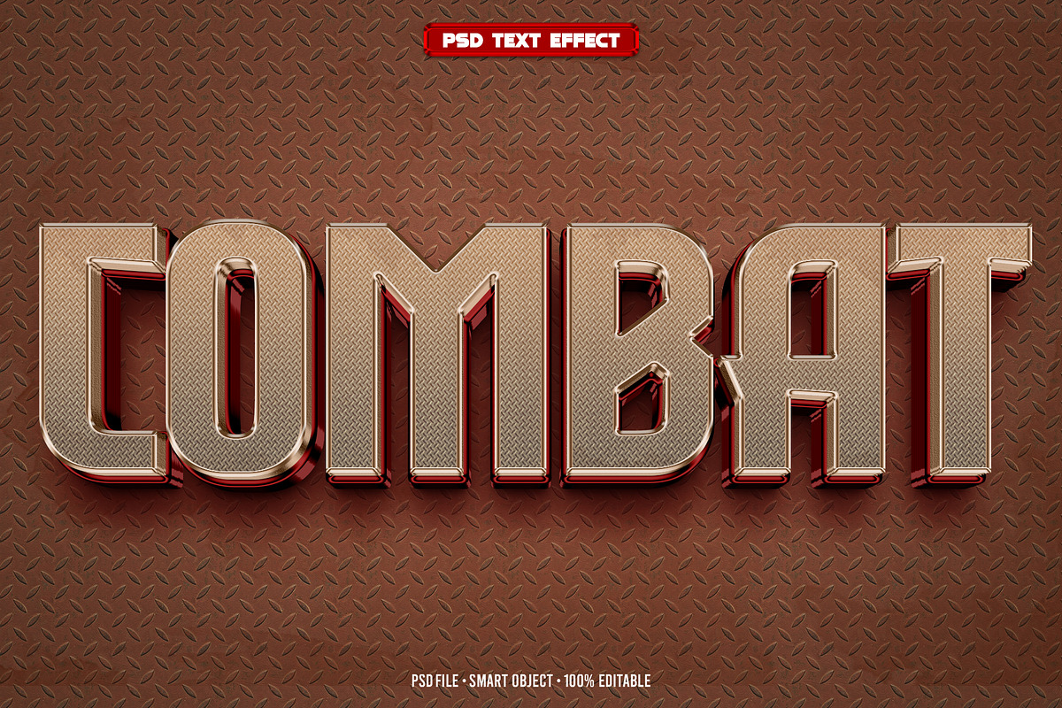 Combat 3D editable text effect, a Brushes & More by Hello Muh