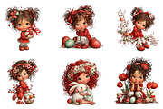 Whimsical Easter Girl Clipart, an Illustration by CreationArt (Thumbnail 7 of 7)
