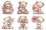 Whimsical Easter Teddy Bear Clipart, an Illustration by Daily.Designs (Thumbnail 3 of 7)