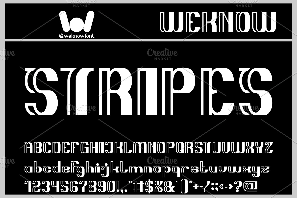 Stripes Font, a Font by weknow (Photo 1 of 8)