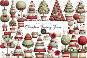 Whimsical Christmas Topiary Trees, an Illustration by CreationArt (Thumbnail 1 of 7)