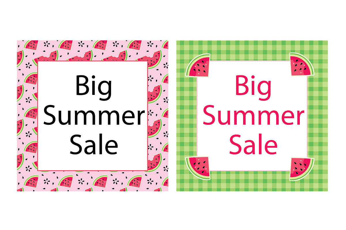 Juicy Watermelon Seamless Patterns, a Social Media Template by KT Art & Design (Photo 4 of 6)