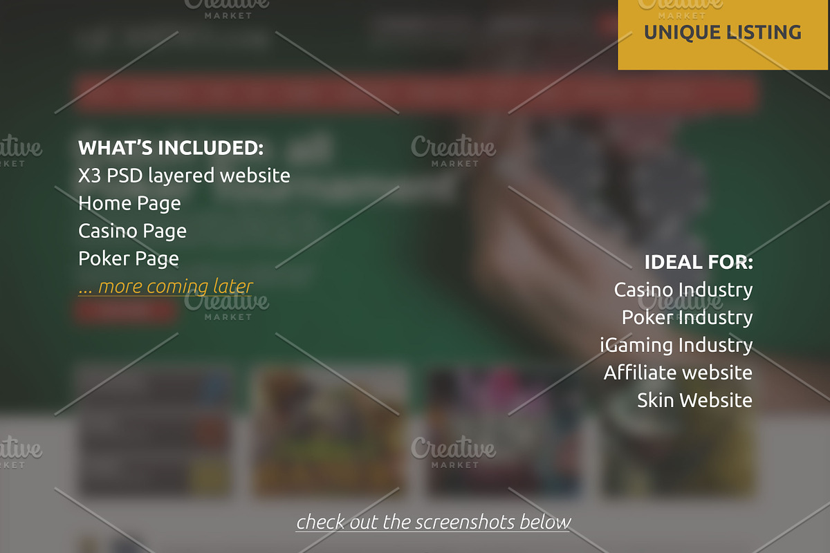Casino & Poker Website Template -PSD, a Websites & App Template by Zlaws (Photo 2 of 2)
