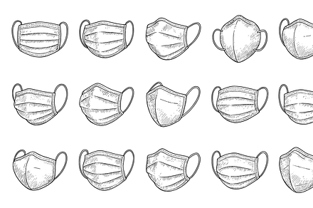 HandDrawn Protective Face Masks
