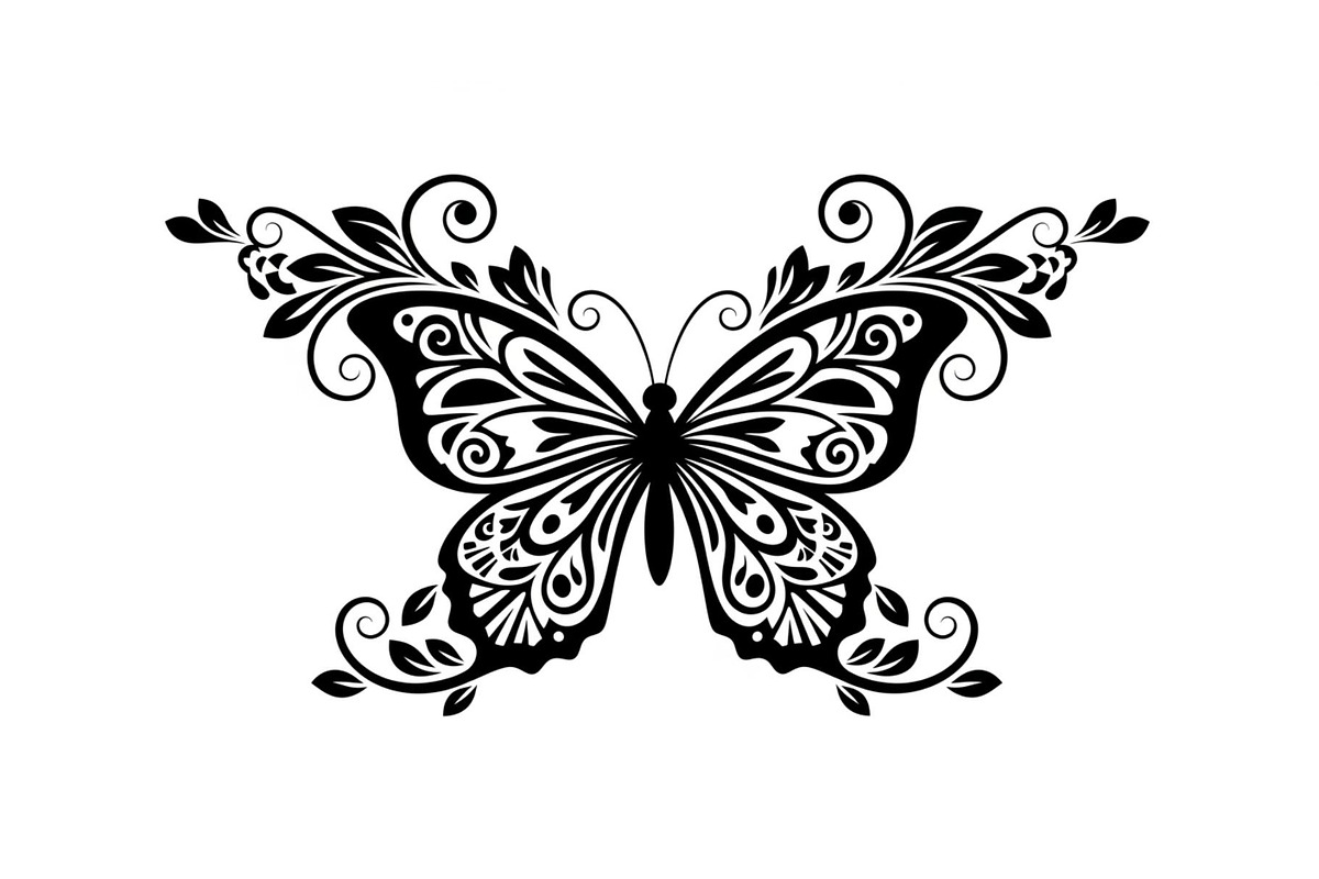 Butterfly Floral Vintage Frame Bundl, an Illustration by Creativeshirt (Photo 24 of 51)