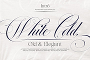 White Cold | Old And Elegant, a Script Font by Alcode (Thumbnail 1 of 14)