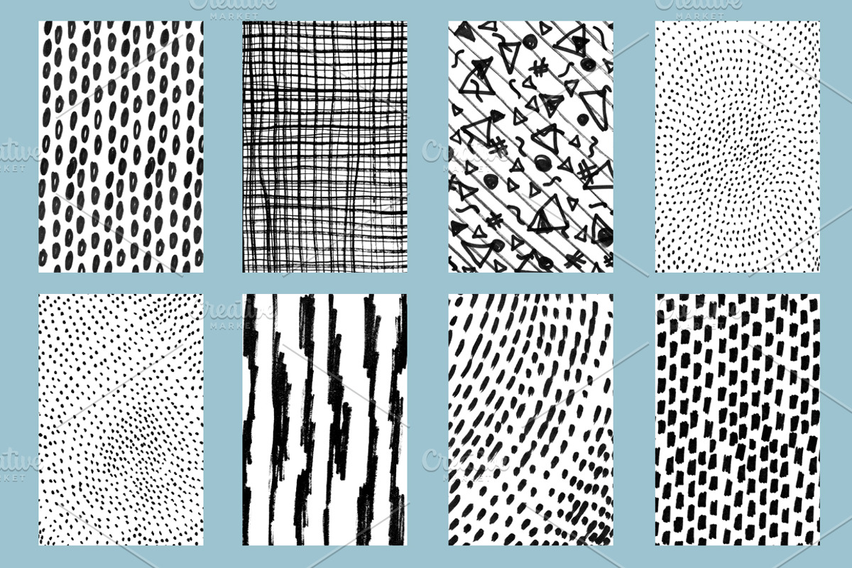 50 hand drawn pattern kit., a Texture Illustration by redstudio (Photo 3 of 11)