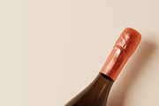 Sparkling Wine Bottle Mockups, a Packaging Mockup by MockupFree.Net (Thumbnail 4 of 5)