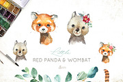 Cute Little Watercolor Animals, an Animal Illustration by OctopusArtis (Thumbnail 4 of 9)