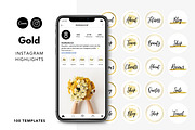 Gold Instagram Highlights Canva, a Graphic by DeeBeeDesign (Thumbnail 1 of 7)