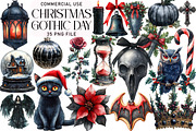 Gothic Christmas Day Clipart Bundle, an Illustration by Daily.Designs (Thumbnail 1 of 3)
