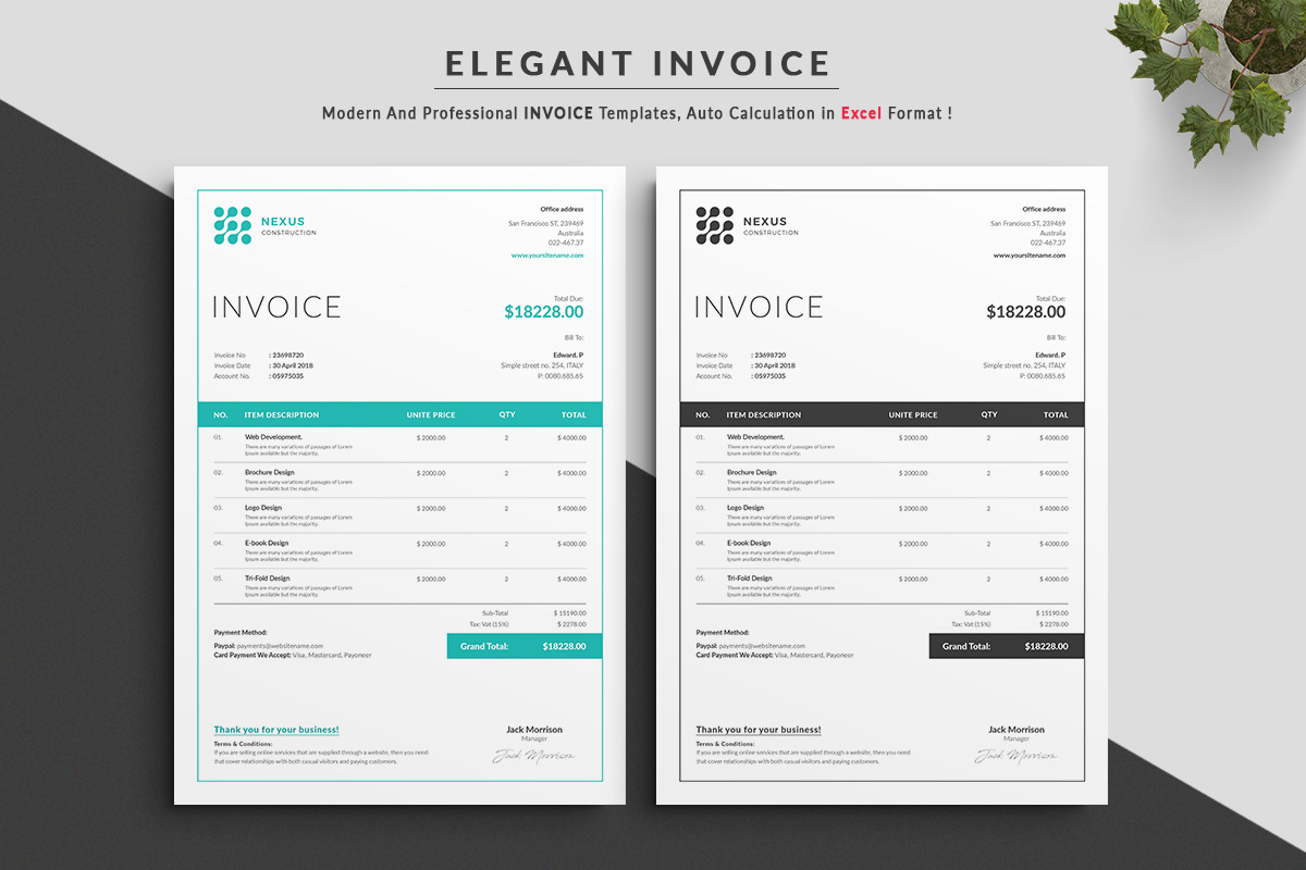 Invoice, a Stationery Template by CreativeZoom (Photo 3 of 5)