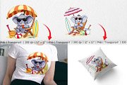 Summer Elephant Clipart, a Graphic by Artnoy (Thumbnail 3 of 5)