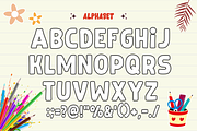 Retro School - Playful Display Font, a Sans Serif Font by KiddoGlyphs Studio (Thumbnail 4 of 5)