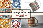 Vintage Italian Pattern Tile V1, a Pattern Graphic by Negarin Digital Art (Thumbnail 1 of 8)